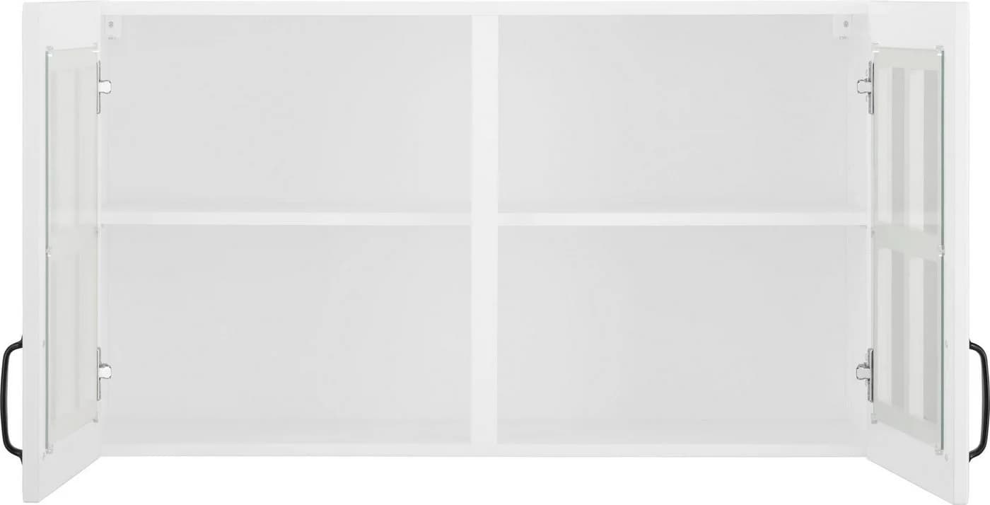 WIHO KÜCHEN Glashängeschrank Erla Weiß mit Glastüren - Bild 4