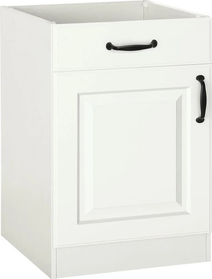 Wiho Küchen Unterschrank Erla Weiß 60cm mit Kassettefront - Bild 2