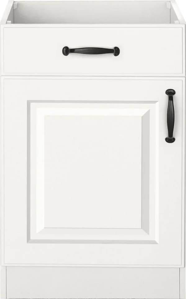 Wiho Küchen Unterschrank Erla Weiß 60cm mit Kassettefront - Bild 3