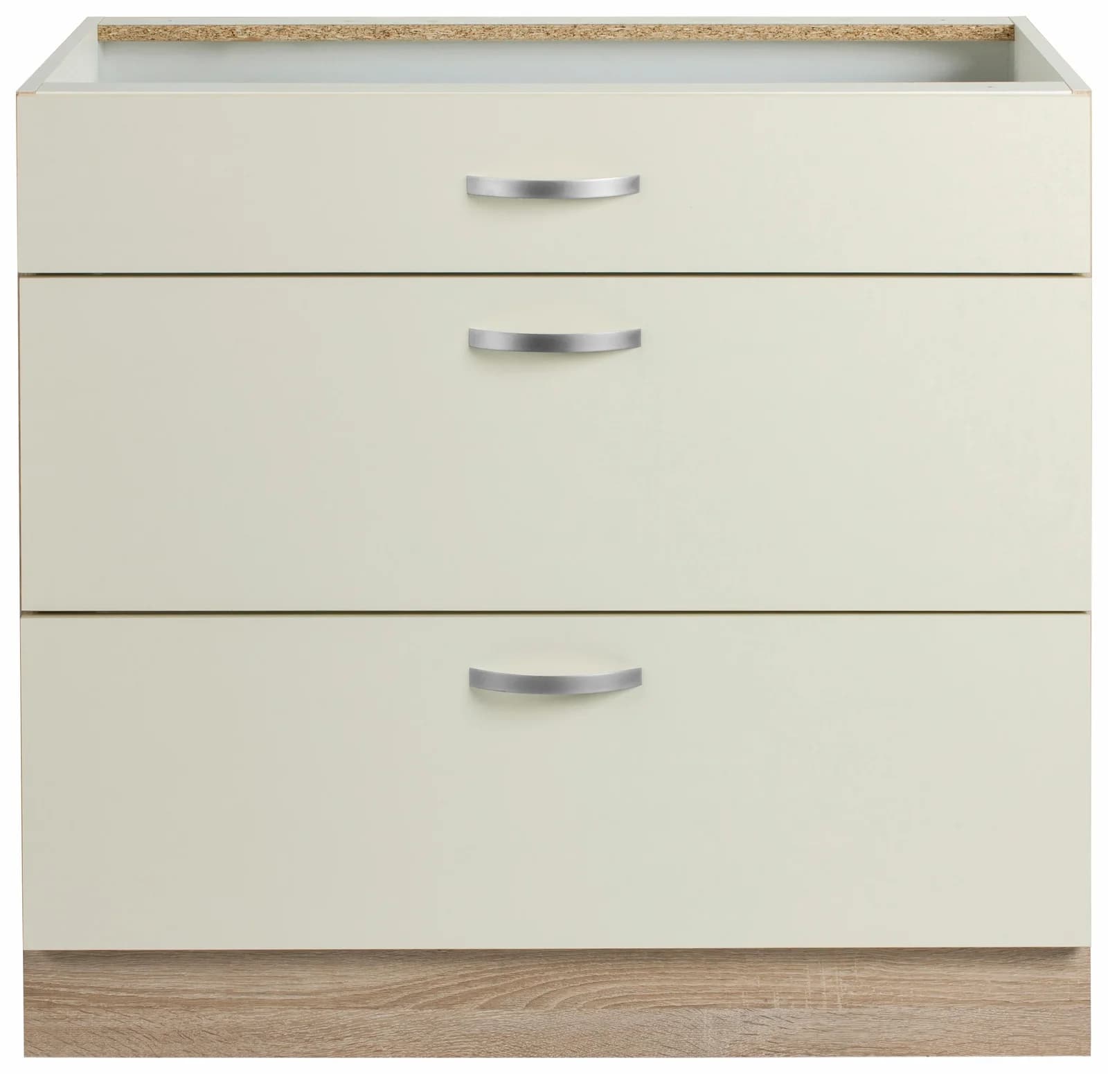 Wiho Küchen Unterschrank Flexi 90cm Magnolia Sonoma Eiche