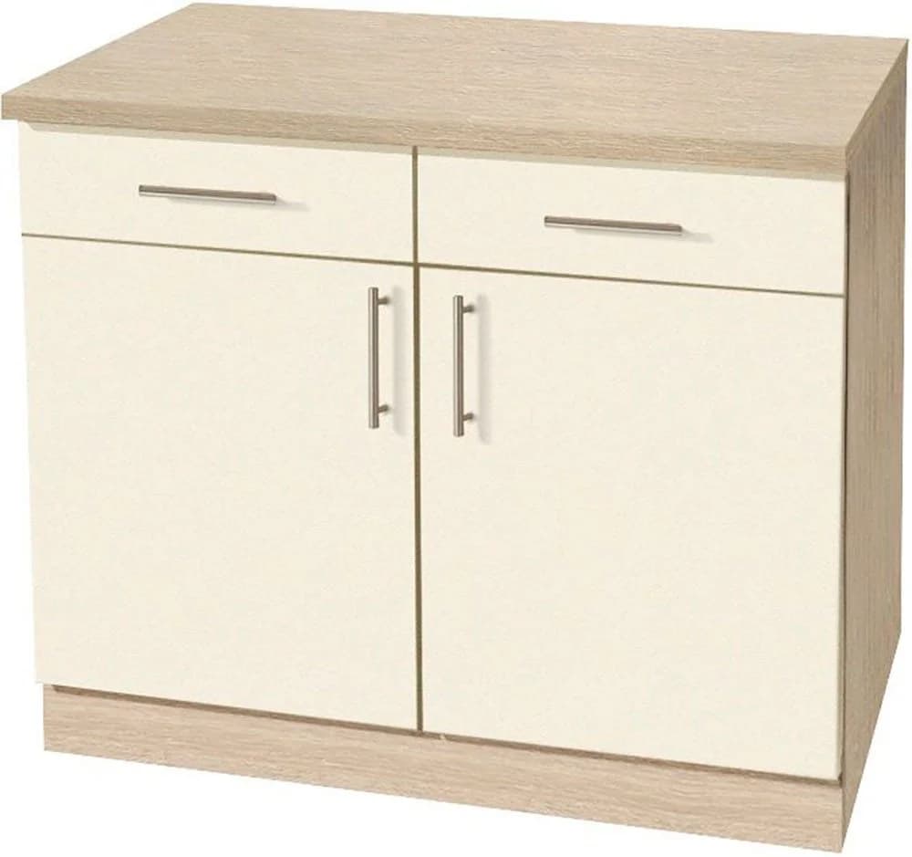 Wiho Küchen Unterschrank Kiel 100cm Magnolia Sonoma Eiche - Bild 2