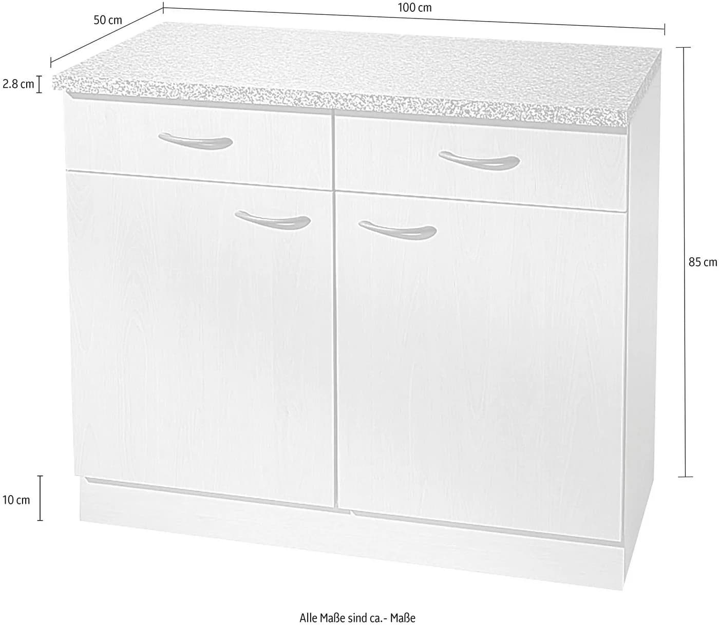 Wiho Küchen Unterschrank Kiel 100cm Magnolia Sonoma Eiche - Bild 3