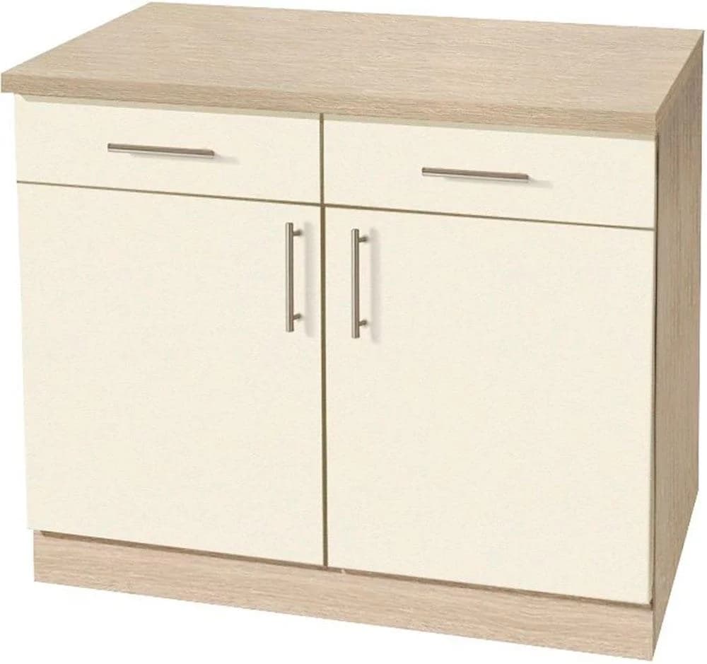 Wiho Küchen Unterschrank Kiel 100cm Magnolia Sonoma Eiche - Bild 4