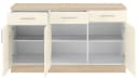 Wiho Küchen Unterschrank Kiel 150cm Front Magnolia Korpus Eiche Bild 1