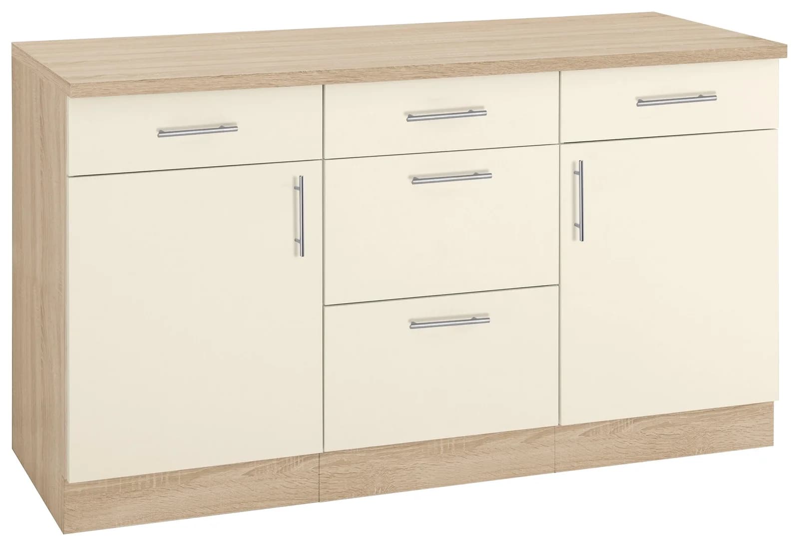 Wiho Küchen Unterschrank Kiel 150 cm Magnolia Eiche