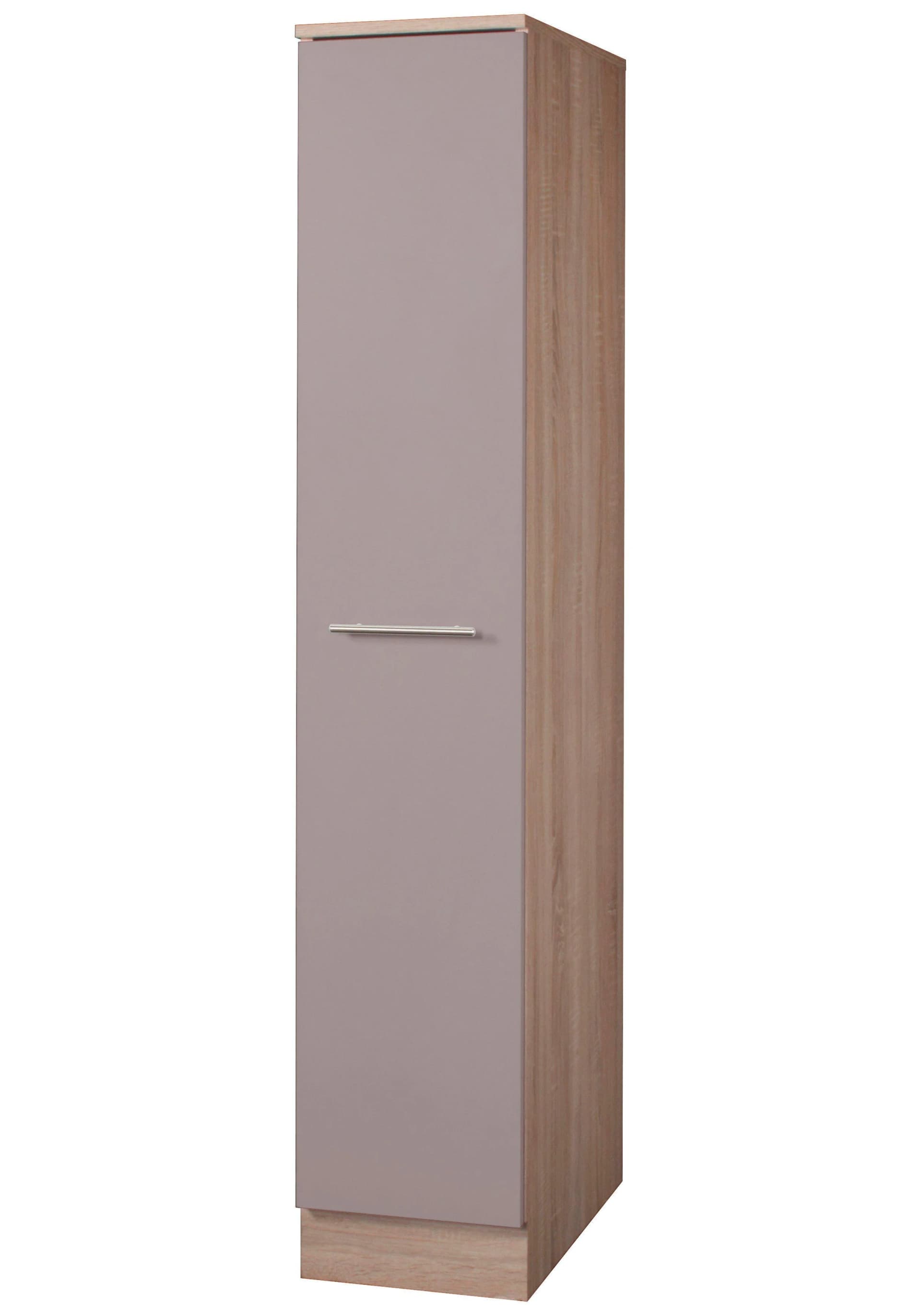 Apothekerschrank Montana von Wiho-Küchen, Trüffel, 4 Ablagefächer - Bild 4