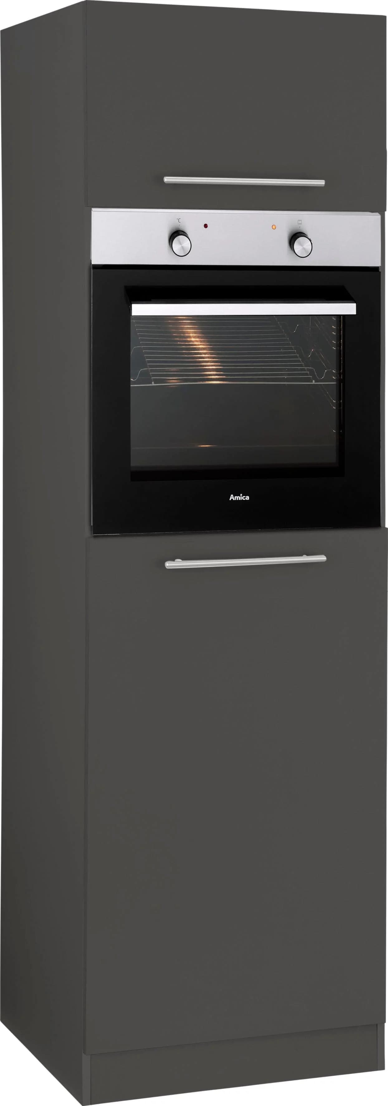 WIHO KÜCHEN Unna Backofen/Kühlumbauschrank Anthrazit 60cm