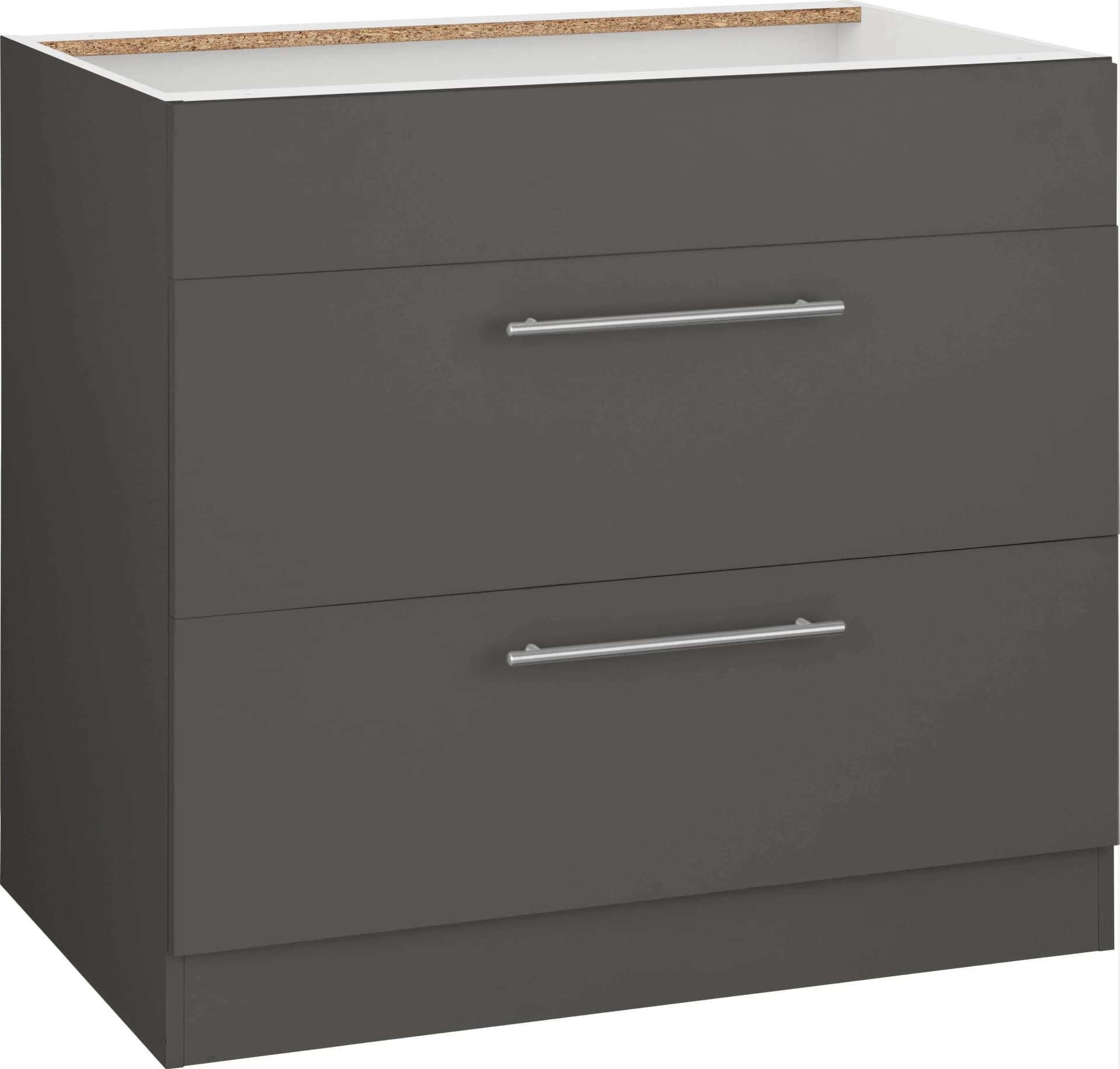 WIHO KÜCHEN Kochfeldumbauschrank Unna Anthrazit 90cm