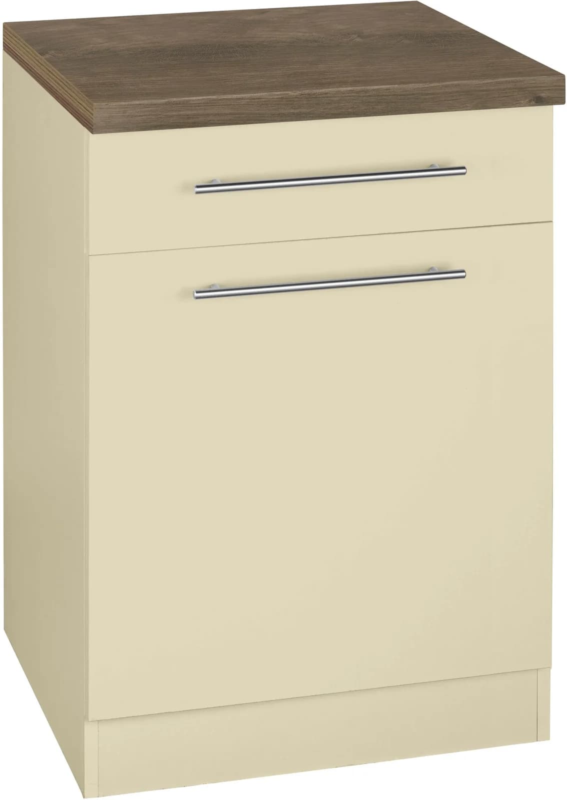 Wiho Küchen Unterschrank Unna 60cm Beige Magnolia Eiche Tabak