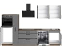 wiho Küchen Küchenzeile Elba Modern mit E-Geräten Grau Braun Bild 4