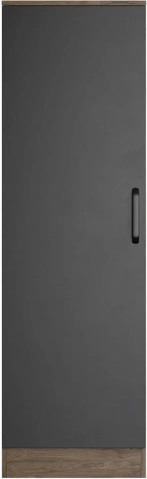 wiho Küchen Seitenschrank Elba Schwarz Eiche Braun - Bild 2