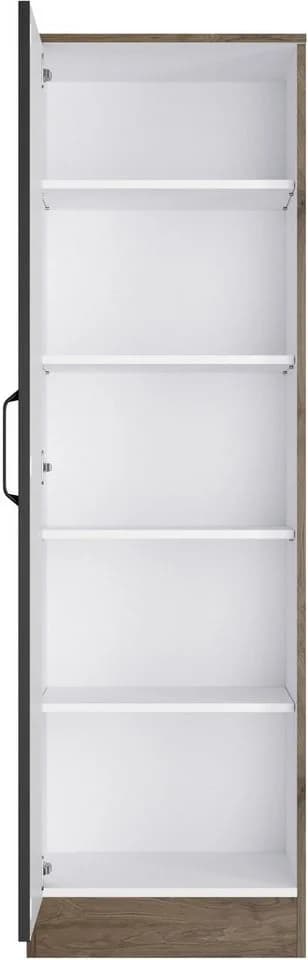 wiho Küchen Seitenschrank Elba Schwarz Eiche Braun - Bild 3