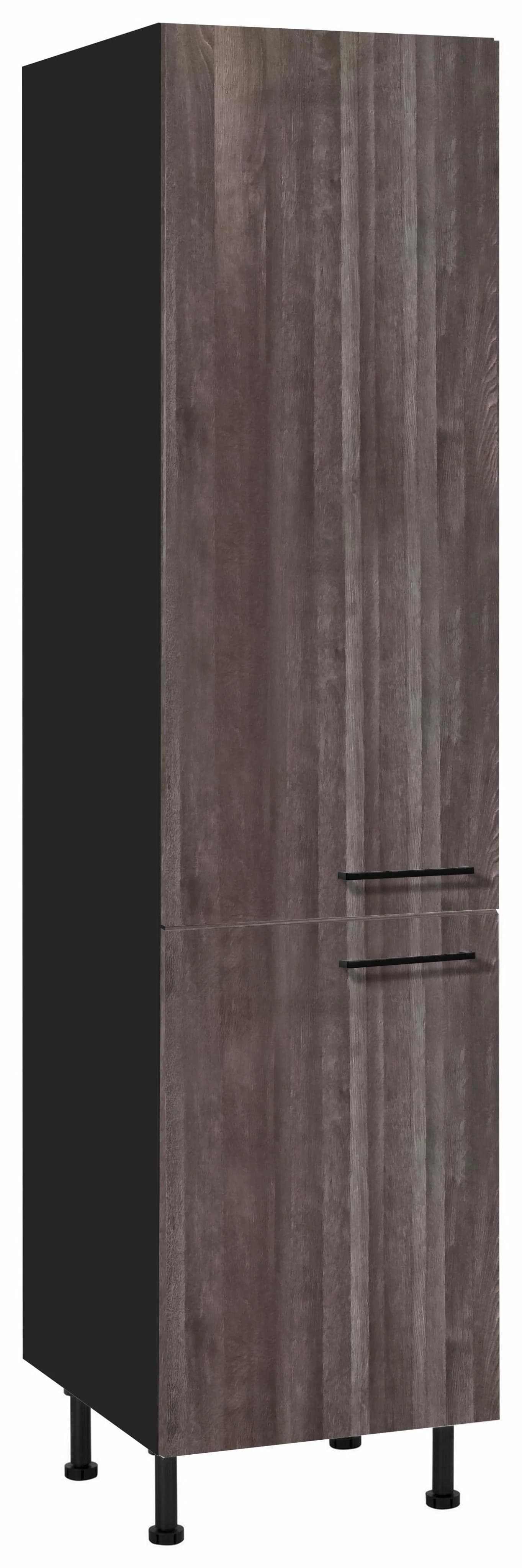 Wiho Küchen Seitenschrank Nisos Aberdeen Dunkel Schwarz 60cm