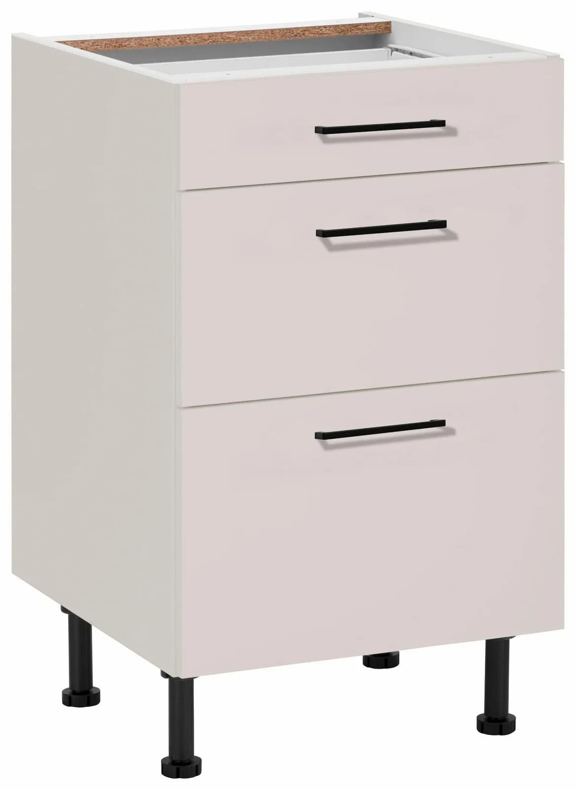 Wiho-Küchen Unterschrank Nisos Beige Cashmere mit Soft-Close
