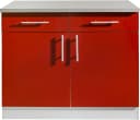 WIHO KÜCHEN Unterschrank Kiel Burgund Grau 100 cm Bild 1