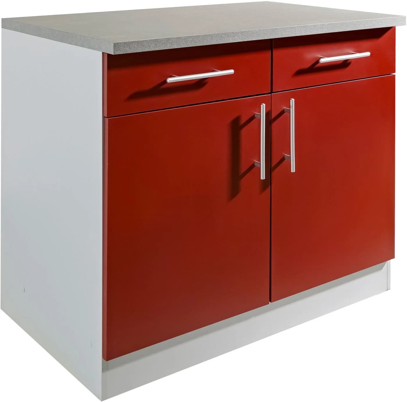 WIHO KÜCHEN Unterschrank Kiel Burgund Grau 100 cm - Bild 2