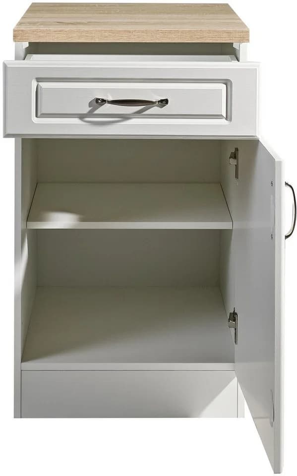 Wiho Küchen Unterschrank Linz Weiß Landhaus-Optik 50cm - Bild 3