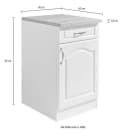 Wiho Küchen Unterschrank Linz Weiß Landhaus-Optik 50cm Bild 4