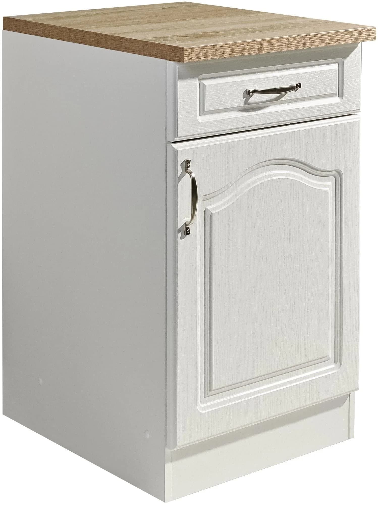 Wiho Küchen Unterschrank Linz Weiß Landhaus-Optik 50cm - Bild 5