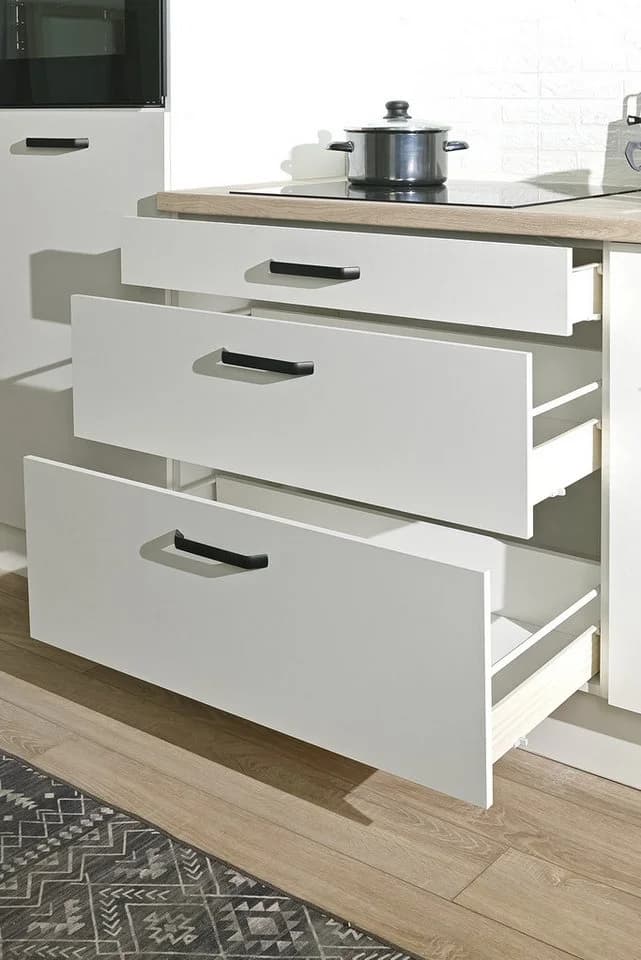 wiho Küchen Küchenzeile Compact 210cm Weiß Soft-Close - Bild 5