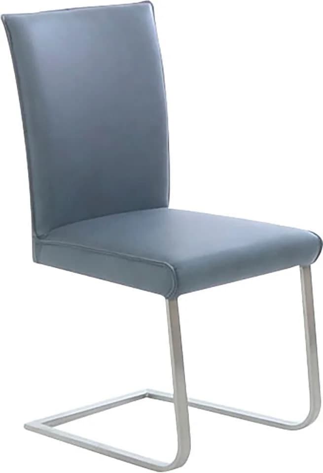 K+W Komfort & Wohnen Santos III Freischwinger Blau Leder CLOUD