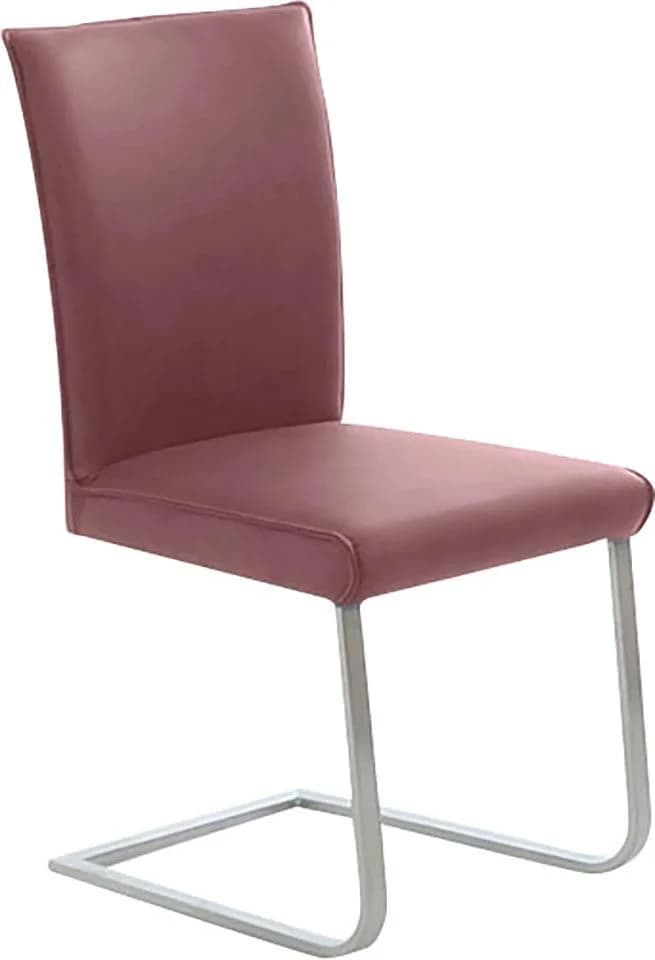 K+W Komfort & Wohnen Freischwinger Santos III Rot Leder