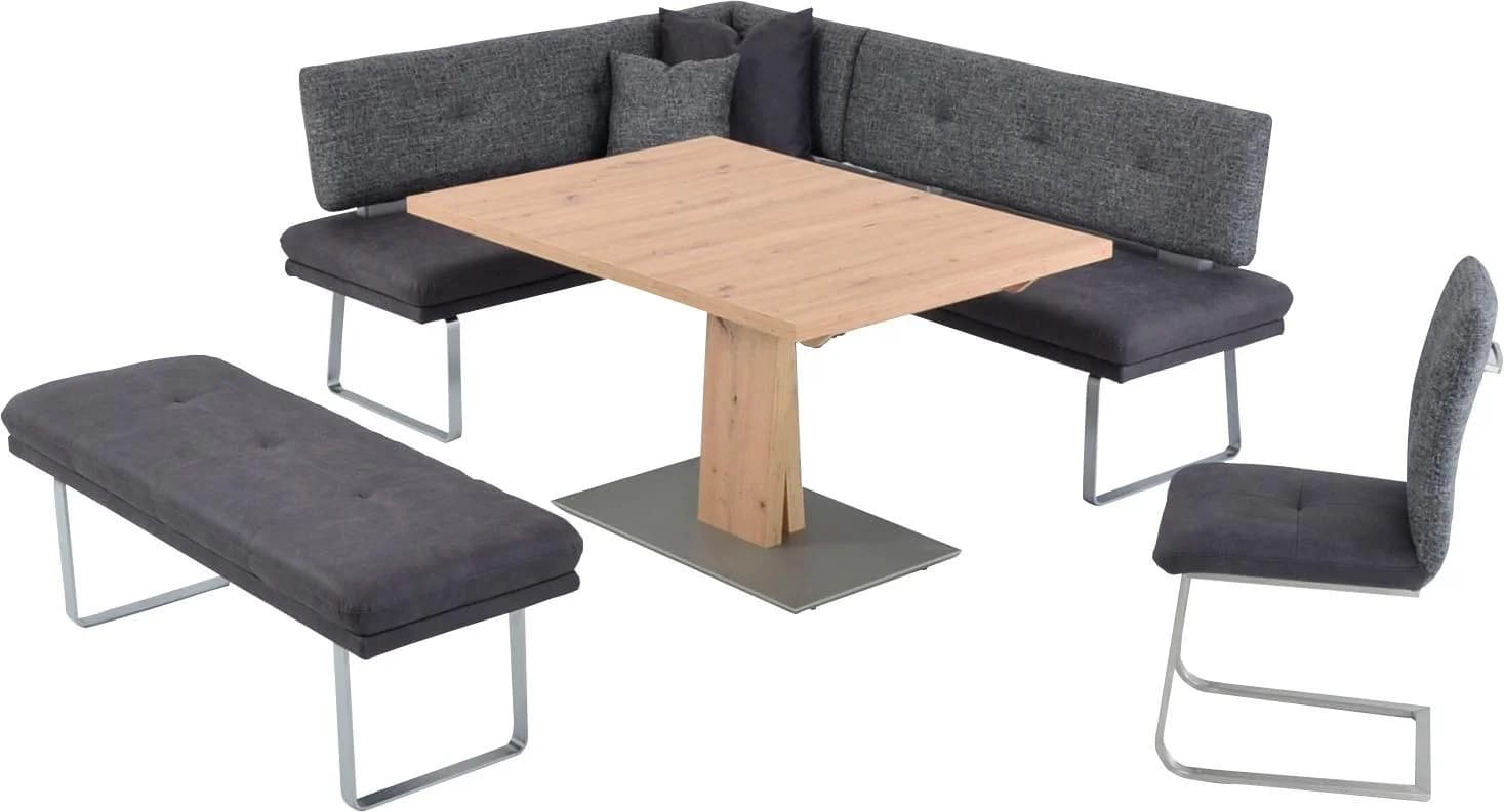 K+W Komfort & Wohnen Giacomo II Ecksofa 4-tlg. Grau