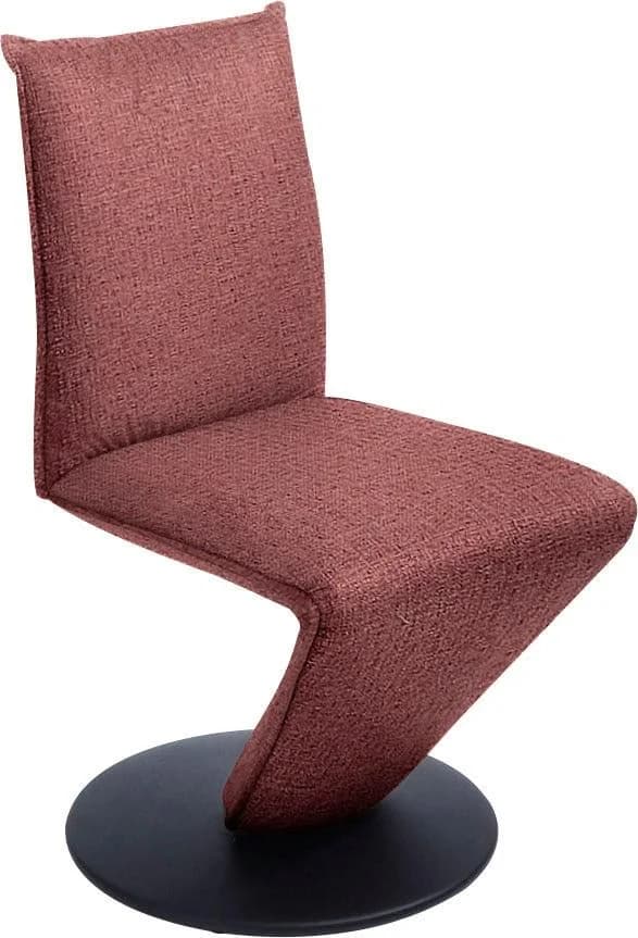 Drehstuhl Rosa und Schwarz, Metall und Polyester
