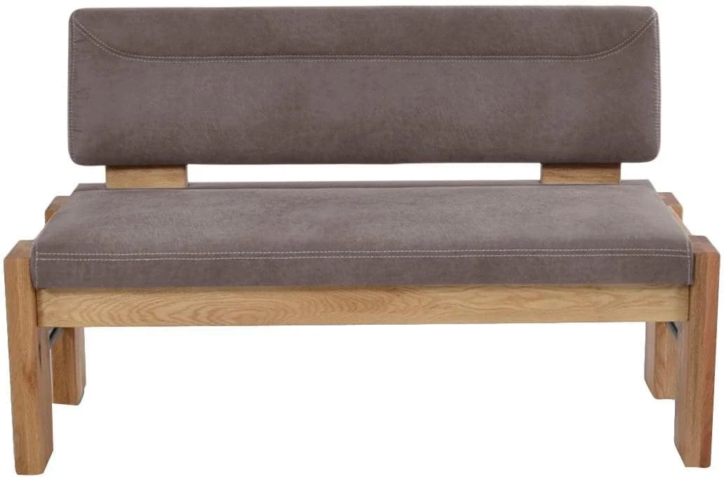 K+W Polsterbank Floyd mit Stauraum Braun Massivholz