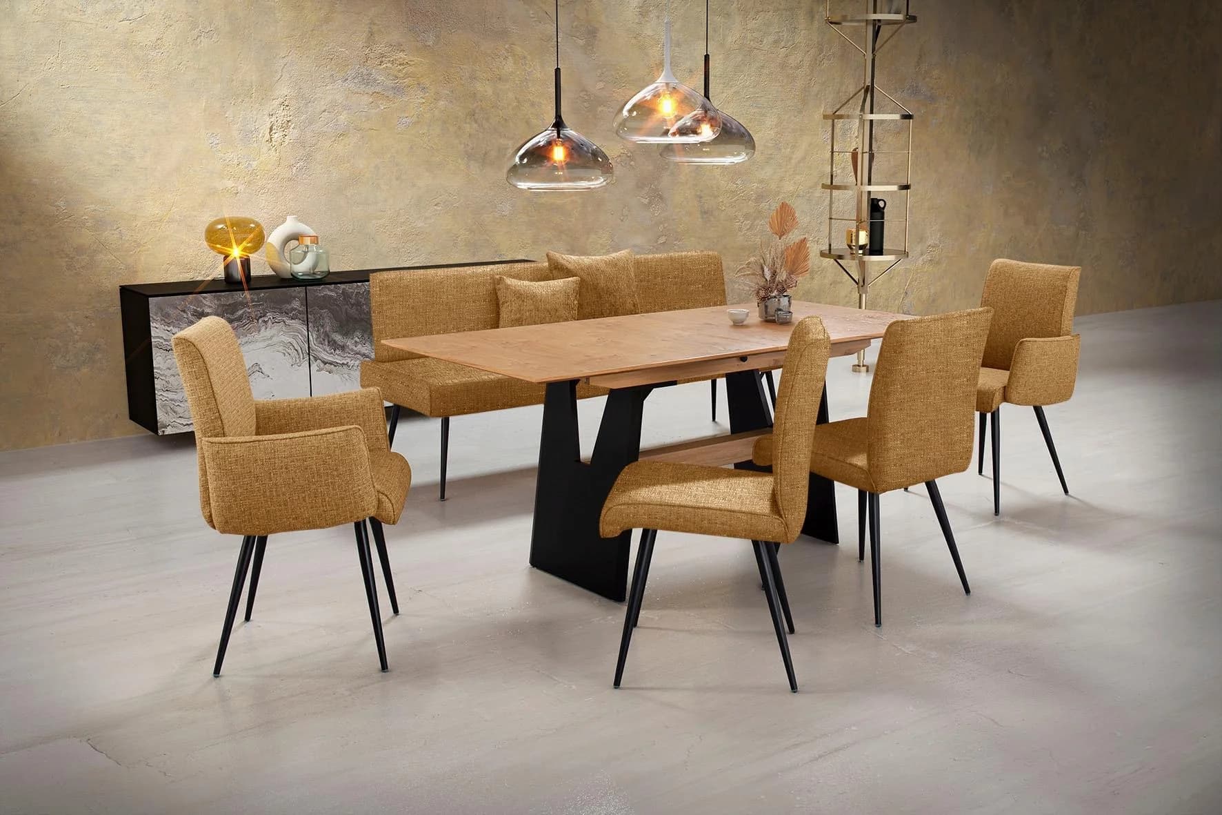 K+W Komfort & Wohnen Essgruppe Giacomo I mit ausziehbarem Tisch
