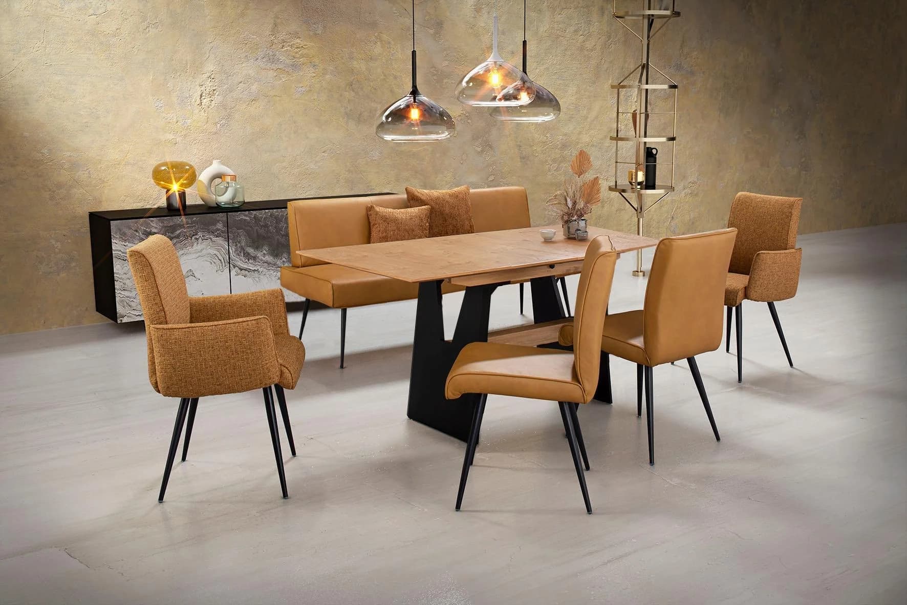 K+W Komfort & Wohnen Essgruppe Giacomo I mit ausziehbarem Tisch