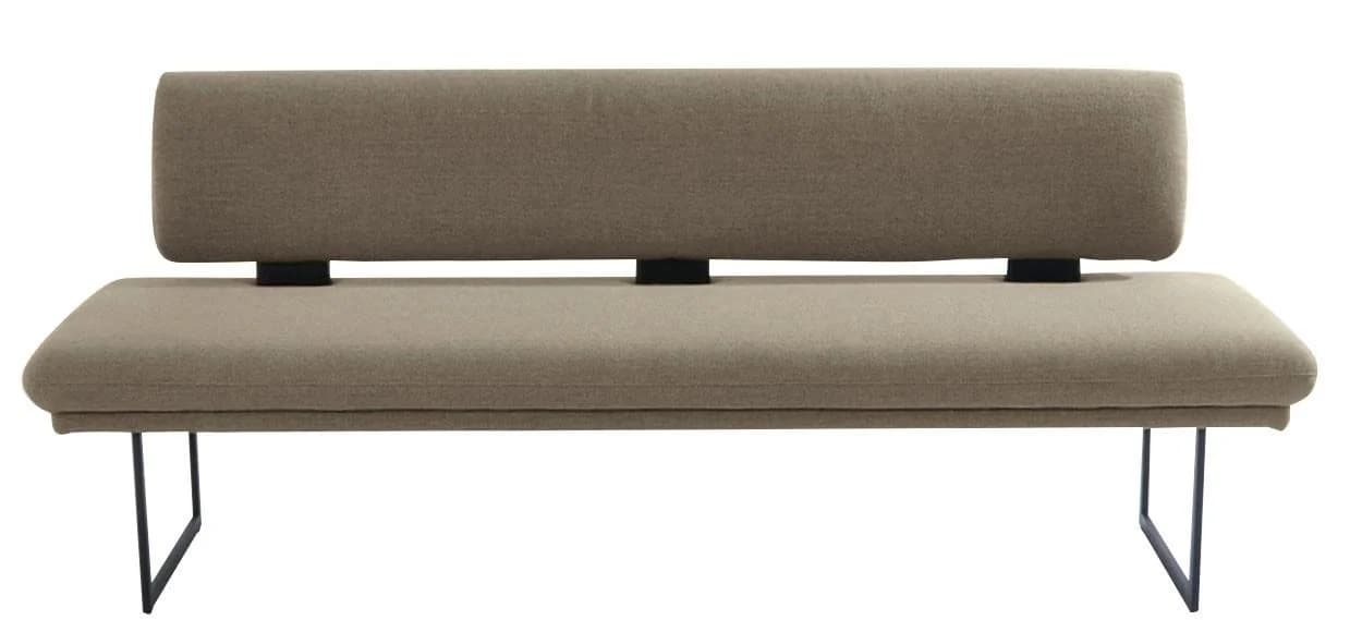 K+W Komfort & Wohnen Polsterbank Longbeach Beige Metallkufen
