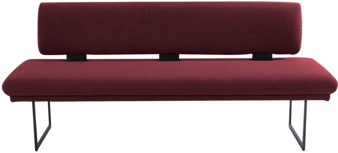 K+W Polsterbank Longbeach Bordeaux Metallkufen