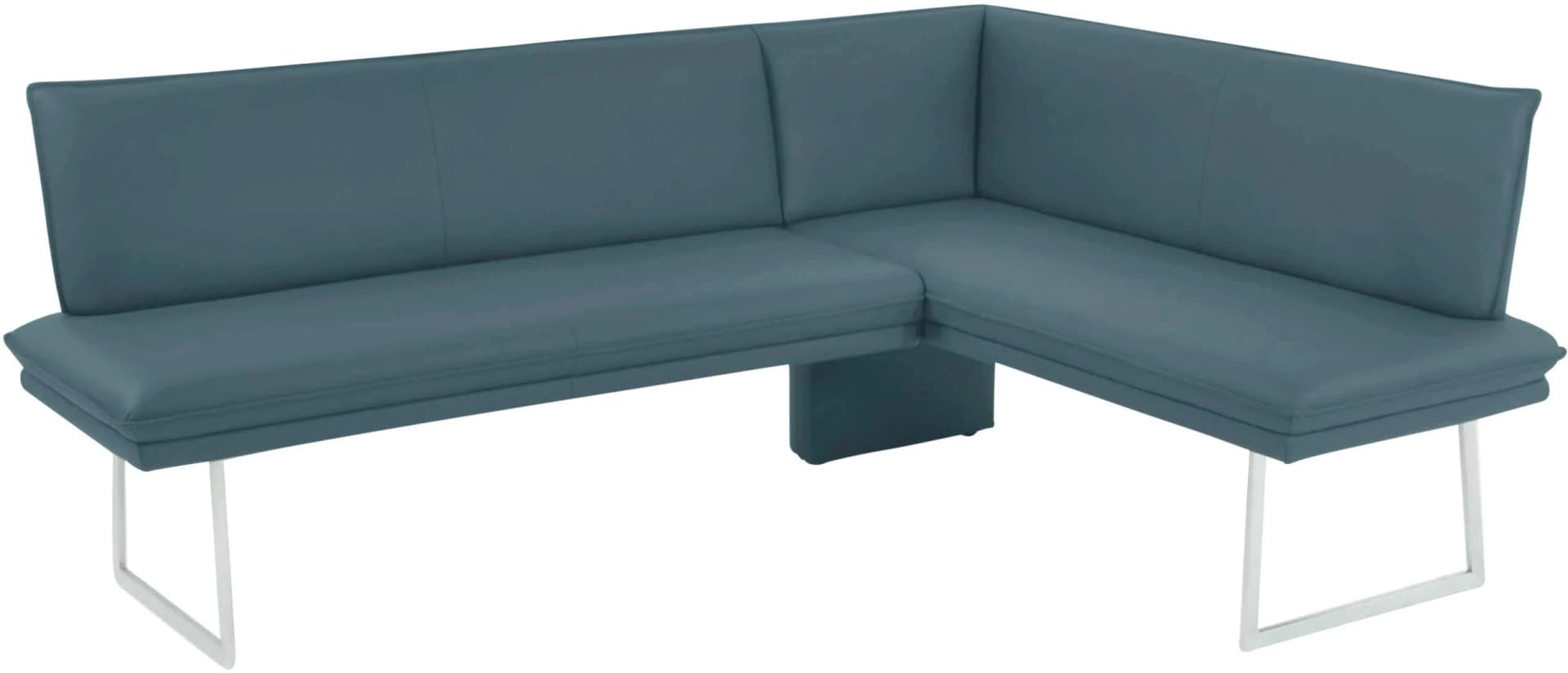 K+W Eckbank SANTOS III Leder Topas mit Metallkufen