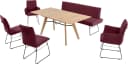 Essgruppe Giacomo IV K+W Komfort & Wohnen Bordeaux Polsterbank Bild 1