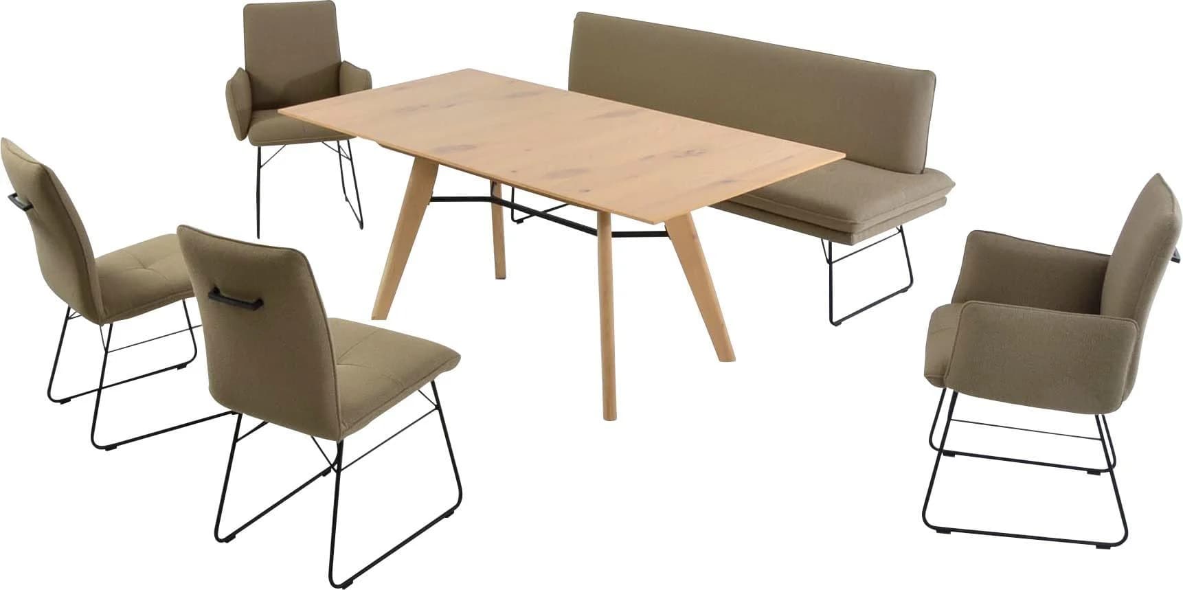 K+W Komfort & Wohnen Essgruppe Giacomo IV Beige Sand 6-tlg. - Bild 2