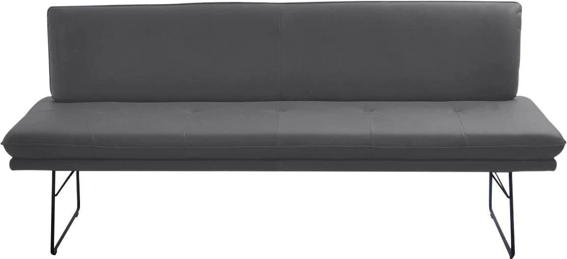K+W Komfort & Wohnen Polsterbank Giacomo IV Grau Leder