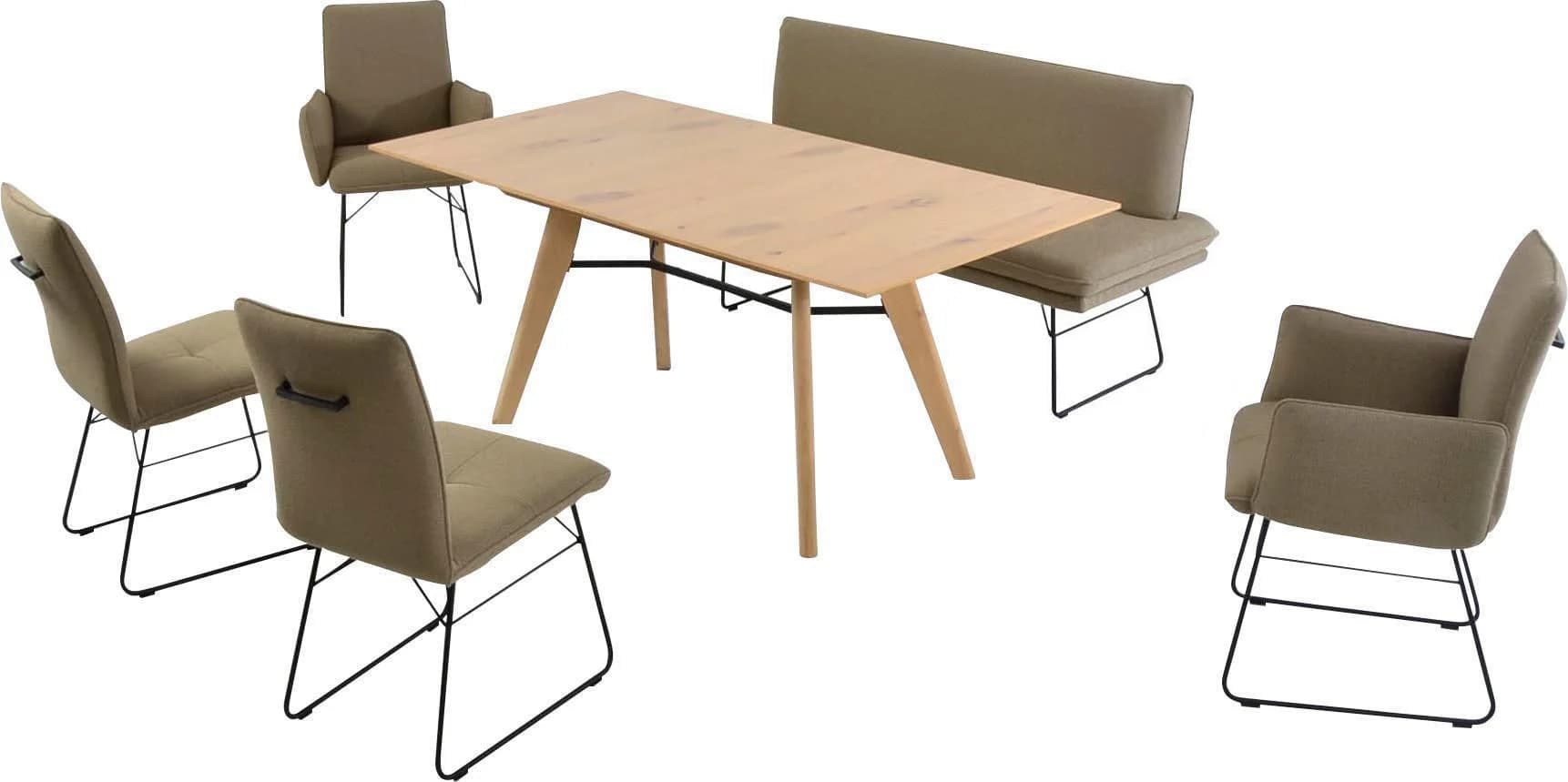 Essgruppe Giacomo IV Polsterbank K+W Komfort & Wohnen Beige Federkern