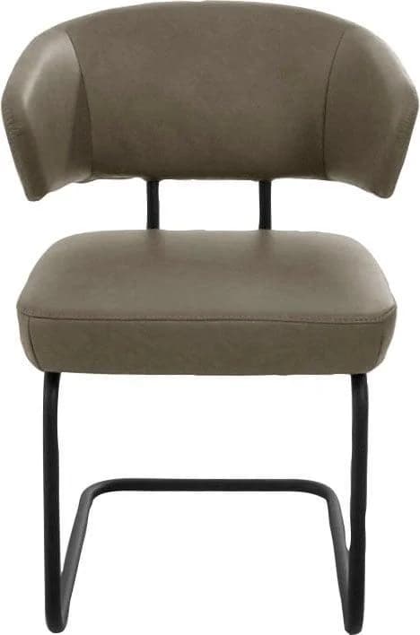 K+W Komfort & Wohnen Mikkado Tube Freischwinger Leder Kaktus Schwarz