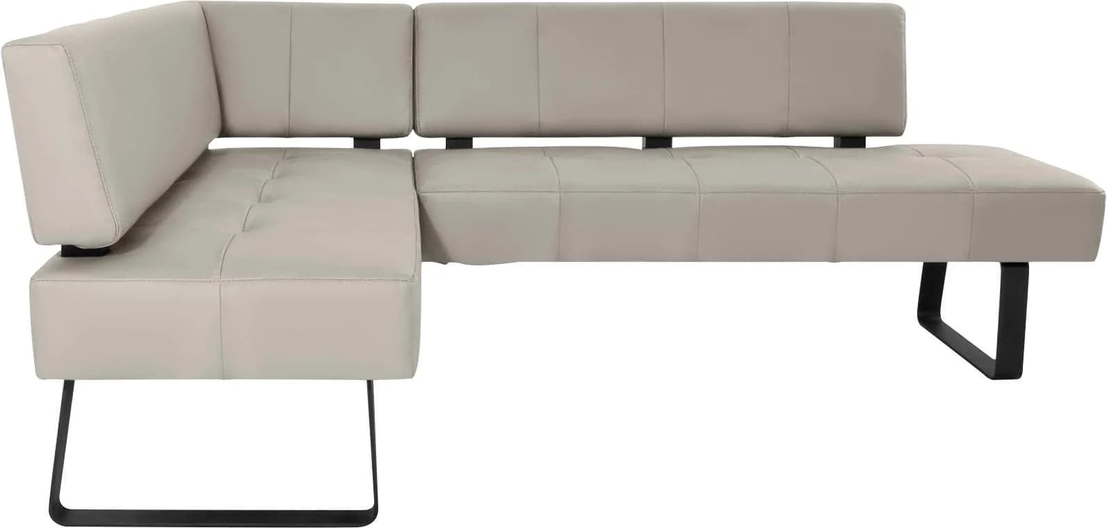 K+W Komfort & Wohnen Eckbank Spider II Grau Leder Sandwichbauweise