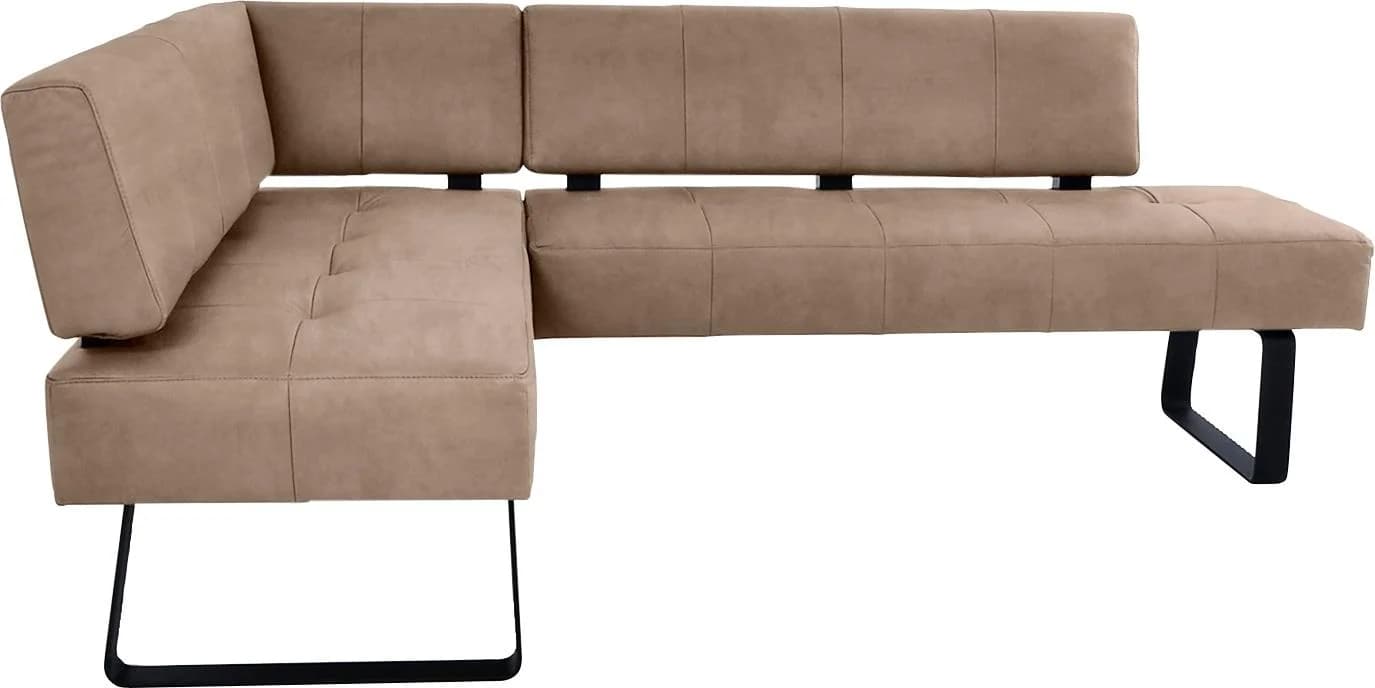 K+W Komfort & Wohnen Eckbank Spider II Beige Schwarz