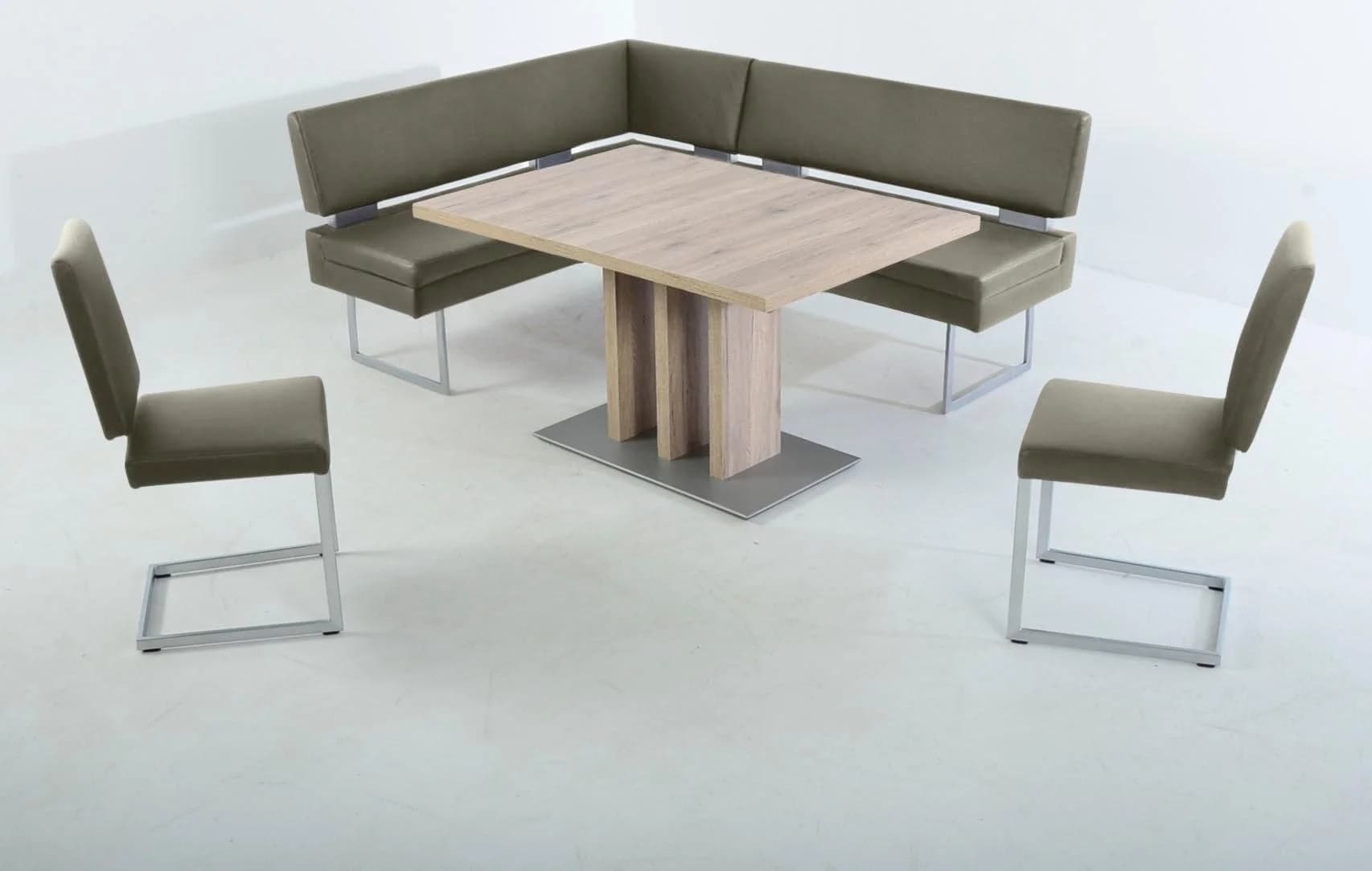 K+W Komfort & Wohnen Essgruppe Santiago mit Eckbank und Lederbezug