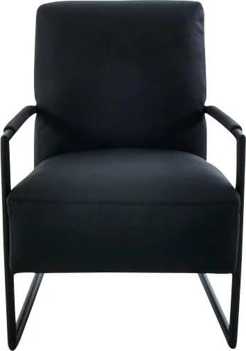 K+W Komfort & Wohnen Cocktailsessel Loft Schwarz Leder