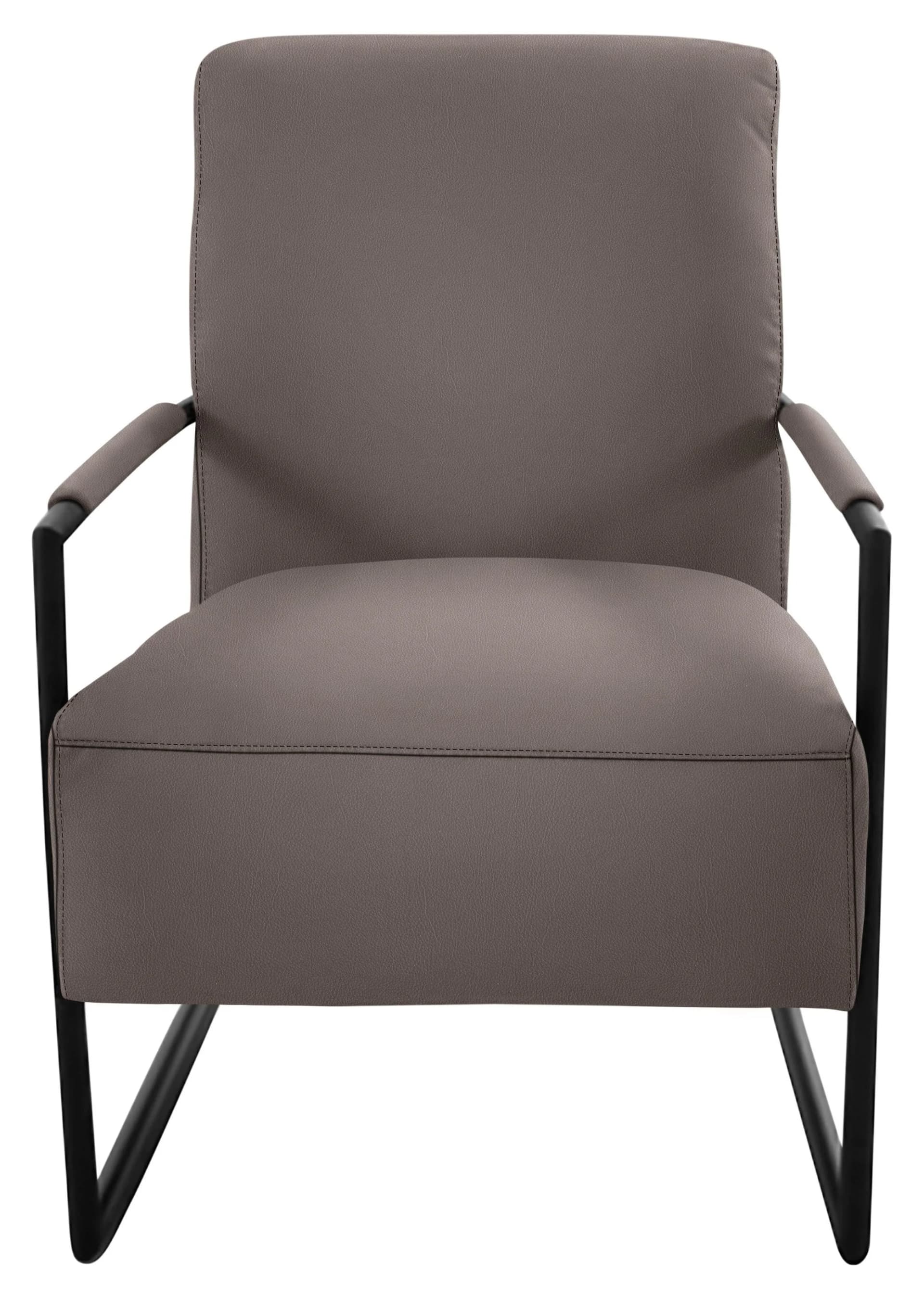 Cocktailsessel K+W Loft Sessel Braun Metall Gestell