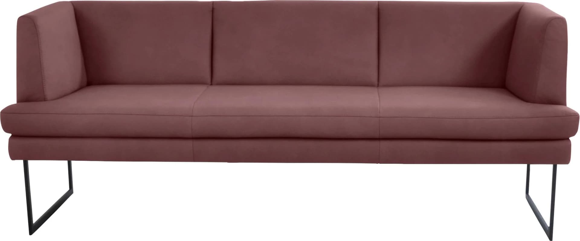K+W Komfort & Wohnen Polsterbank Cube Leder Rot Schwarz