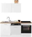 KOCHSTATION Küchenzeile KS-Kehl Weiß 180 cm mit Spüle Bild 2