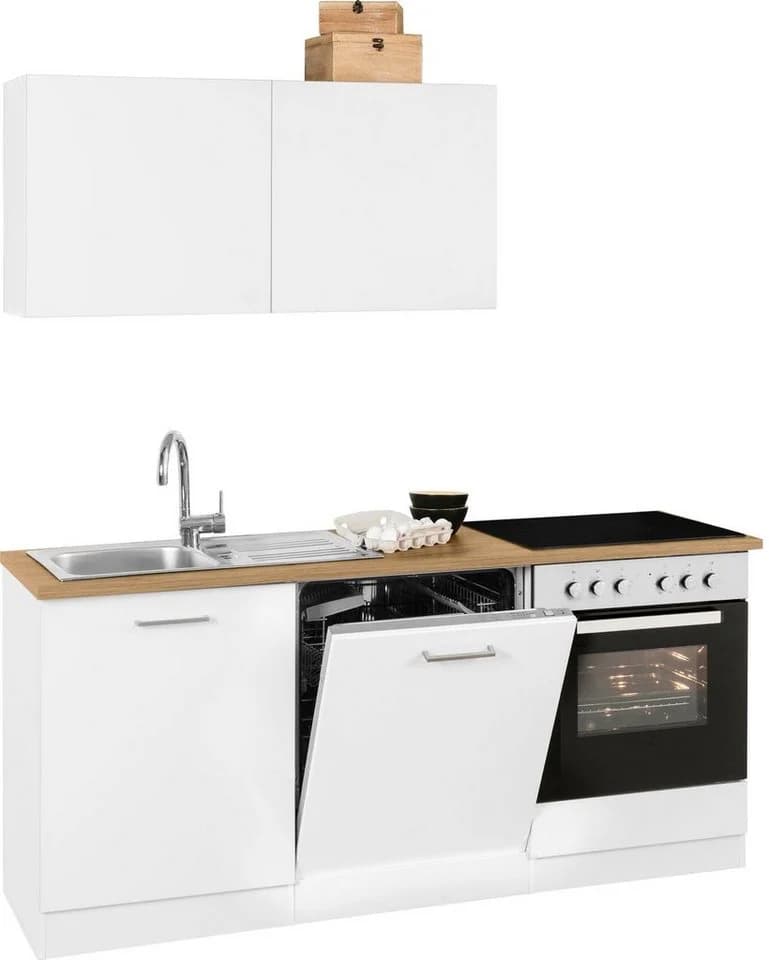 KOCHSTATION Küchenzeile KS-Kehl Weiß 180 cm mit Spüle - Bild 3