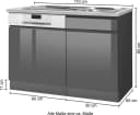 KOCHSTATION Spülenschrank KS-Virginia 110 cm Weiß Hochglanz mit Einbauspüle Bild 5