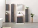 WELLTIME Spiegelschrank Trento Grau mit LED-Beleuchtung Bild 1