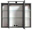 WELLTIME Spiegelschrank Trento Grau mit LED und Steckdose Bild 4